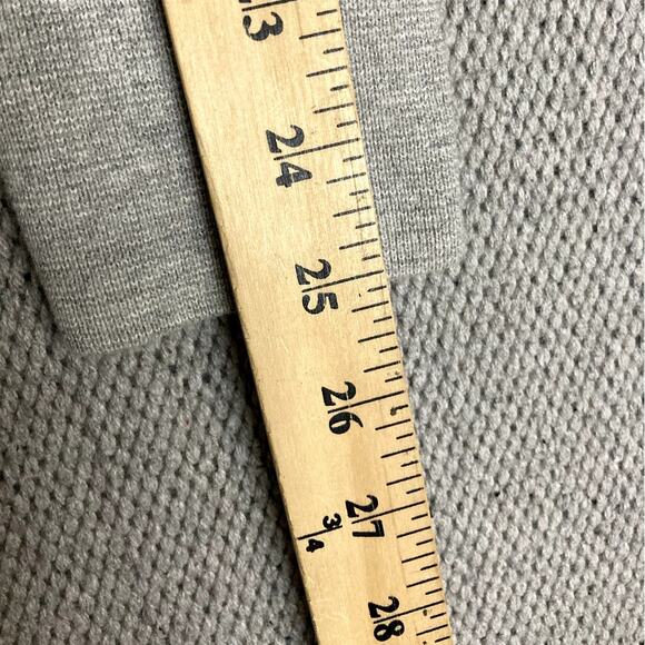 Champion Vintage Reverse Weave Hoodie Mens Large Heather Gray Spell Out Patch - Picture 12 of 13